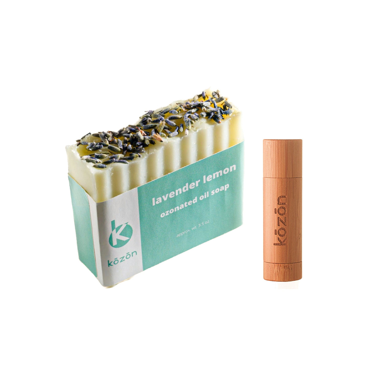 Skincare Gift Set — Handmade Ozonated Soap & O₃ Lip Balm | Kōzōn