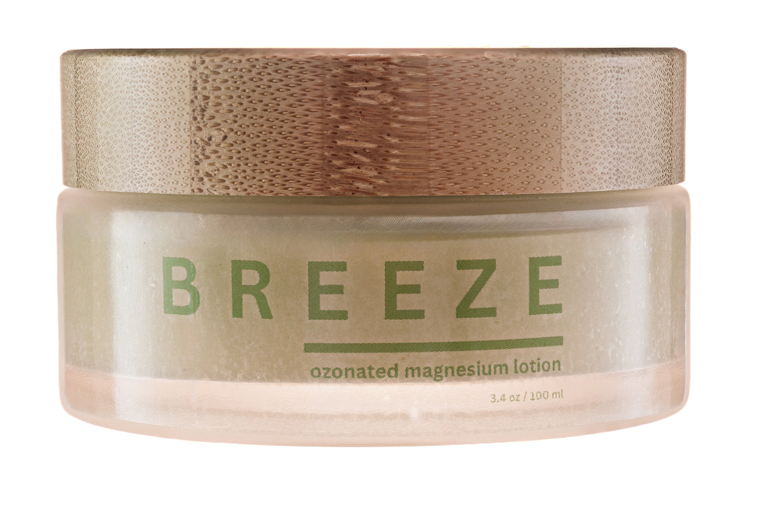 
            
                Load image into Gallery viewer, Breeze Magnesium Lotion in a decorative jar, designed for deep skin hydration and nourishment.
            
        